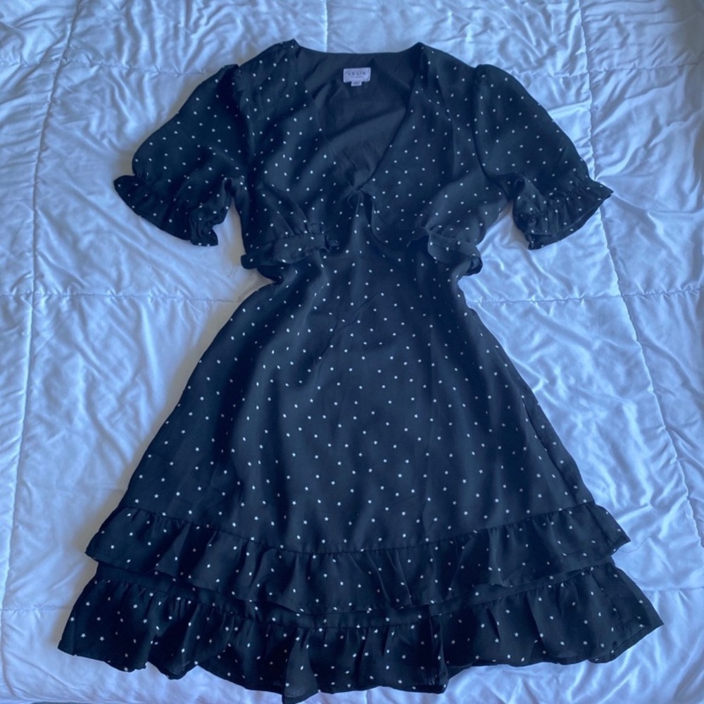 Cute Y2K black flowy mini dress homecoming prom summer spring dress